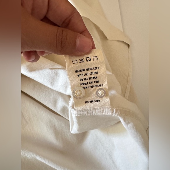 Buck Mason Men’s XXL Off White Draped Twill One Pocket Long Sleeve Shirt Cotton - Picture 5 of 11